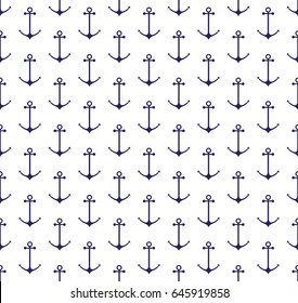 Seamless sea pattern in anchor