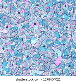 
Seamless Sea Pattern Background With Colorful Abstract Jellyfish