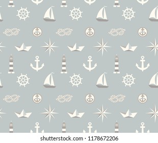 seamless sea pattern, child