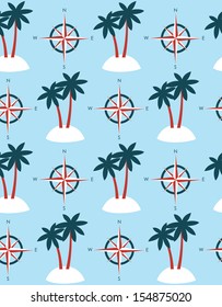 seamless sea pattern design. vector illustration