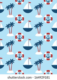 seamless sea pattern design. vector illustration