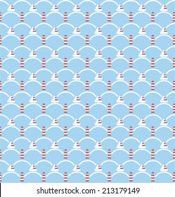 seamless sea pattern design. vector illustration