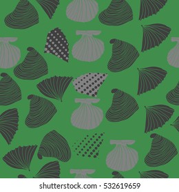 Seamless sea pattern, halftone . Hand drawn.