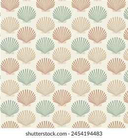 seamless sea pattern from shells