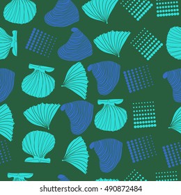 Seamless sea pattern,halftone.