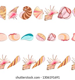 seamless sea shell pattern
