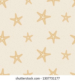seamless seamless sea star, starfish pattern and background vector illustration