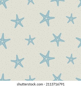 seamless seamless sea star, starfish pattern and background vector illustration