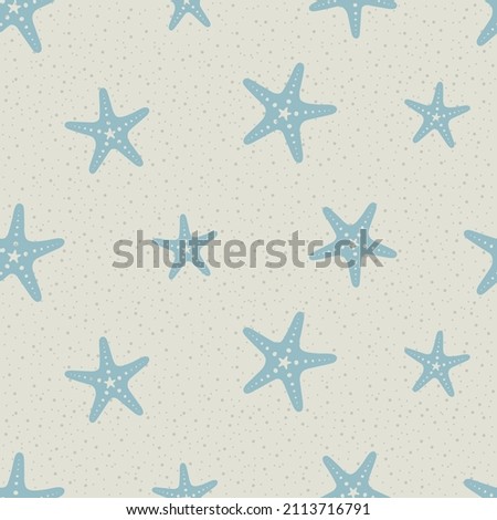 seamless seamless sea star, starfish pattern and background vector illustration