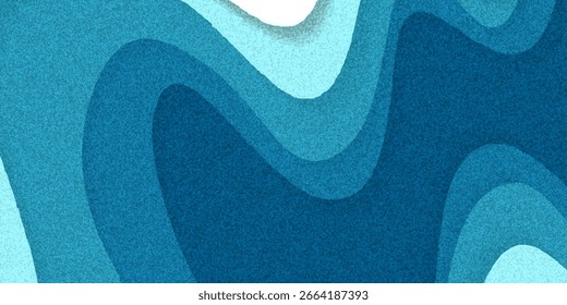 Las olas de mar sin fisuras en capas de Vector de fondo. Olas azules del océano. Diseño de patrón de onda de agua