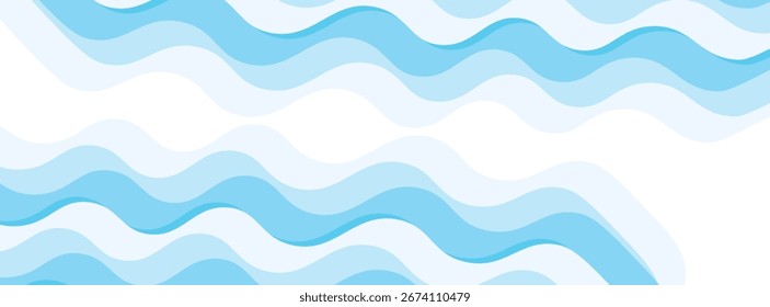 Seamless sea waves layered vector background. Blue ocean waves. presentation in poster,website,curve brhouce,cover,flayer