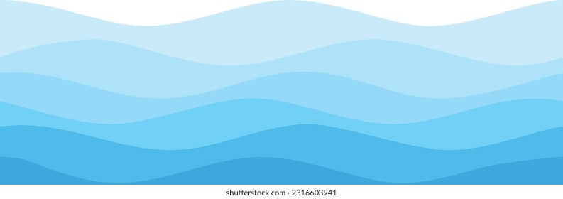 El patrón de las olas del mar sin mar. Diseño abstracto de olas de agua. Capa de onda del océano azul