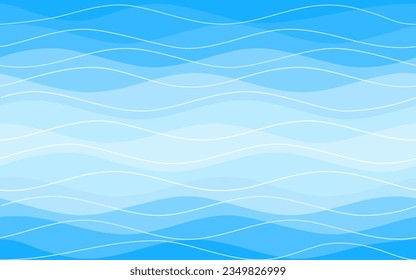 El patrón de las olas del mar sin mar. Diseño abstracto de olas de agua. Capa de onda del océano azul