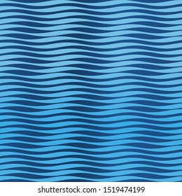 Seamless sea waves texture in blue tones. Vector illustration.
