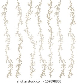 Seamless sea weed background. Plants pattern.
