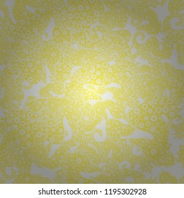 Seamless. Seahorse on yellow, neutral and beige background. Vector illustration. Tigertail Seahorse cutout. Perfect for surface textures, wallpapers, web page backgrounds, textile.