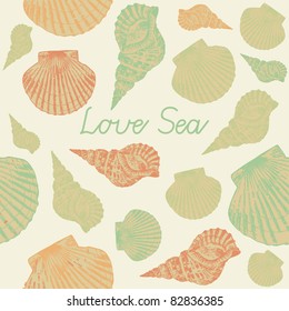  seamless seashell  background