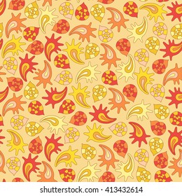 Seamless seashell template. Abstract pattern. 