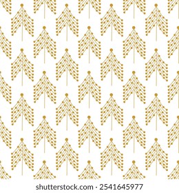 Seamless season winter Christmas and New Year pattern print wallpaper vector illustration with Christmas trees december holiday ornament simple and beautiful