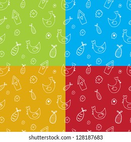 Seamless Seasonal Vector Background Collection