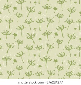 Seamless seeds of wild grasses pattern. Eps 10.