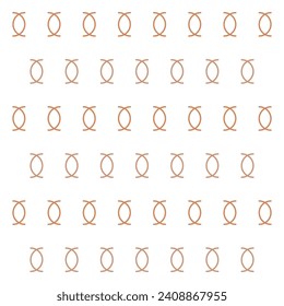 Seamless semicircle stroke pattern background. Flat simple minimal charm pattern graphic vector illustration. Hand-drawn curvy curly shape graphic element. 