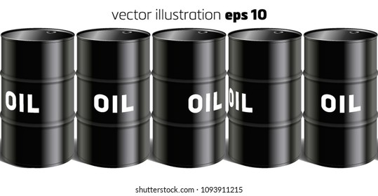 seamless series realistic industrial metal barrels with oil