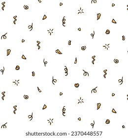 Seamless serpentine pattern on a transparent background, holiday pattern for packaging, children's print for paper, textiles, packaging. Vector