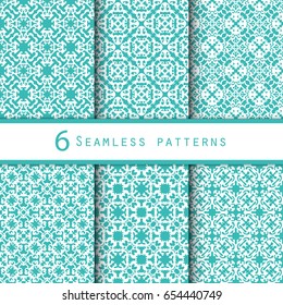 seamless set of 6 vintage pattern design