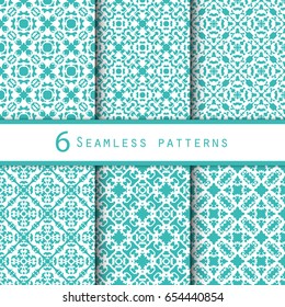 seamless set of 6 vintage pattern design