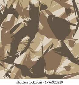 Seamless set of camouflage desert pattern vector.