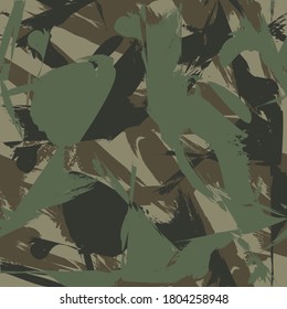 Seamless set of camouflage desert pattern vector.