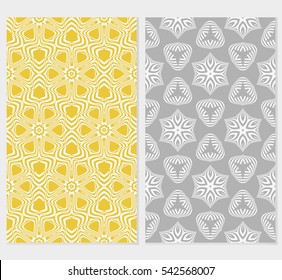 Seamless set floral pattern. vector illustration. For design, wallpaper, background fills, fill, card, banner, flyer. Ethnic ornament