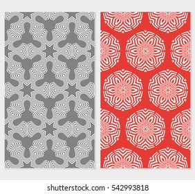 Seamless set floral pattern. vector illustration. For design, wallpaper, background fills, fill, card, banner, flyer. Ethnic ornament