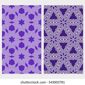 Seamless set floral pattern. vector illustration.