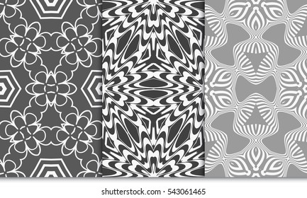 Seamless set floral pattern. vector illustration. For design, wallpaper, background fills, fill, card, banner, flyer. Ethnic ornament