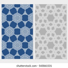 Seamless set floral pattern. vector illustration.