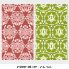 Seamless set floral pattern. vector illustration. For design, wallpaper, background fills, fill, card, banner, flyer. Ethnic ornament