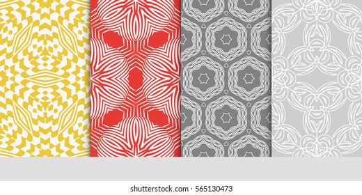 Seamless set floral pattern. vector illustration. For design, wallpaper, background fills, fill, card, banner, flyer. Ethnic ornament