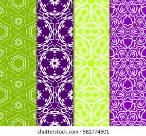 Seamless set floral pattern. vector illustration. color. For design, wallpaper, background fills, fill, card, banner, flyer. Ethnic ornament