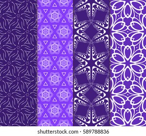 Seamless set floral pattern. vector illustration. For design, wallpaper, background fills, fill, card, banner, flyer. Ethnic ornament