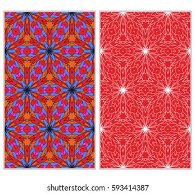 Seamless set floral pattern. vector illustration. For design, wallpaper, background fills, fill, card, banner, flyer. Ethnic ornament