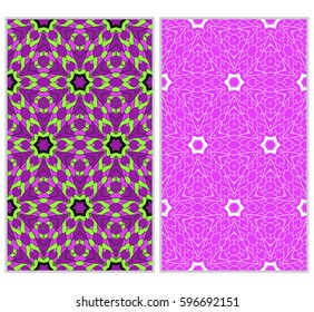 Seamless set floral pattern. vector illustration. For design, wallpaper, background fills, fill, card, banner, flyer. Ethnic ornament