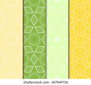 Seamless set floral pattern. vector illustration. For design, wallpaper, background fills, fill, card, banner, flyer. Ethnic ornament