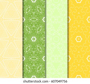 Seamless set floral pattern. vector illustration. For design, wallpaper, background fills, fill, card, banner, flyer. Ethnic ornament