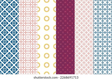 Seamless set of pattern. Can be used for wallpaper, pattern fills, web page background, surface textures.