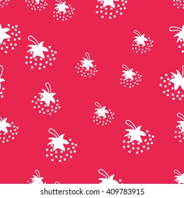 Seamless set raspberry background. 