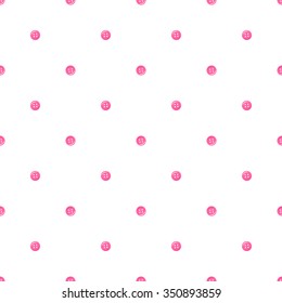 Seamless sewing buttons on a white background. Vector illustration.