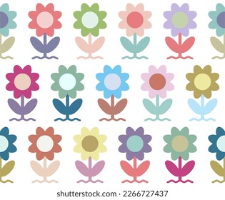 Seamless shabby chic flower isolated on white background. Vintage floral design. Beautiful design for fabric, cards, paper, textile, fashion, wallpaper, decoration.