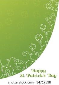 seamless shamrock background with border pattern